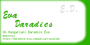 eva daradics business card